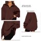 thumbnail image 5 of Sudadera tipo jersey,Sudadera de manga larga con media cremallera y forro polar para mujer Valor inmejorable, 5 of 6