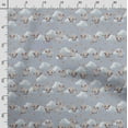 thumbnail image 3 of Soimoi Llama Alpaca Print,Cotton Cambric, Quilting Fabric Sold by The Yard 42 Inch Wide, Medium Weight Cotton Fabric, SewingSupplies,Dusty Blue, 3 of 5