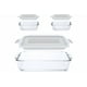 thumbnail image 1 of Refractario Bandeja Para Hornear 2.2l Y 2*contenedores 370ml Xtellar blanco, 1 of 4