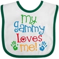 thumbnail image 3 of Inktastic My Gammy Loves Me Boys or Girls Baby Bib, 3 of 4