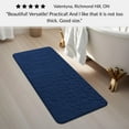 thumbnail image 6 of Memory Foam Runner Bath Mat Navy Blue Pebble Design 48x18, 6 of 9