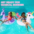 thumbnail image 5 of 3Packs Unicorn Pool Floats Summer Party Beach Vacation Floating Loungers, 5 of 9