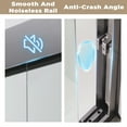 thumbnail image 6 of 56-60 in.W x 72 in.H Double Sliding Framed Shower Door,Clear Tempered Glass,Stainless Steel Frame,Grey, 6 of 9