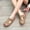 Khaki, variant on LSLJS Sandals Versatile Flat Slippers Non-Slip Lightweight Super Comfort Wedge Heel Platform Sandals, Women's Slippers