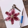 thumbnail image 4 of Lifelike Lily Keychain Bag Charm Simulation Lily Flower Hanging Keyring Pendant Chic Bag Pendant Accessories, 4 of 7