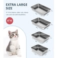 thumbnail image 2 of Caja de arena para gatos WENBOKMIN de acero inoxidable, 24 x 16 x 10 cm, para gatos, 2 of 7