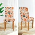 thumbnail image 3 of Yayeee 4 Pack Dining Chair Covers Stretch Parson Chairs Slipcovers Seat Protector, Pink Fall Coffee, 3 of 6