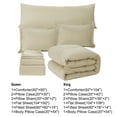 thumbnail image 2 of HIG 8 PCS Modern Comforter Set with Sheets All Season Bed in a Bag, Camel, King Size, 2 of 9