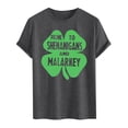 thumbnail image 5 of BLTIBY 2025 St. Patrick's Day Shirt for Men Irish Shamrock Printed Vintage Short Sleeve Round Neck Shirts Casual Loose Fit Tops Gray L, 5 of 5