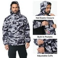 thumbnail image 3 of Tyhengta Men's Jacket Waterproof Coat Hooded Raincoat Outdoor Hiking Lightweight Windbreaker Camouflage grey L, 3 of 7