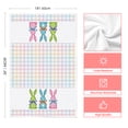 thumbnail image 3 of Sm:)e Colorful Stripe Rabbit Bunny Eggs Easter Kitchen Towels Dish Towels, 18x26 Inch Hand Towels Set of 2, 3 of 6