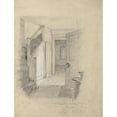 thumbnail image 2 of Rufus Fairchild Zogbaum 15x18 Black Ornate Wood Framed Double Matted Museum Art Print Titled - Interior of the Husted Hobby House, Greenwich,&nbsp;Conn. (1877), 2 of 5