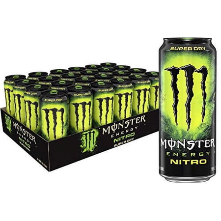 Monster Energy Nitro Super Dry Maximum Strength Drink 16, 384 Fl Oz, (Pack of 24)