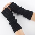 thumbnail image 3 of Women's Scale Design Winter Warm Knitted Long Arm Warmers Gloves Mittens, 3 of 8