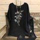 thumbnail image 2 of Vestidos Casuales Para Mujer, Blusas De Mujer De Moda Camisetas estampadas de moda para mujer, blusas casuales de lino holgadas de manga corta con cuello redondo y raglán, 2 of 7