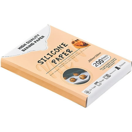 

200PCS Waterproof Food Grade BBQ Paper Bakery Oil Resistant High Temperature Baking Silicone Oil Paper (20x25cm)