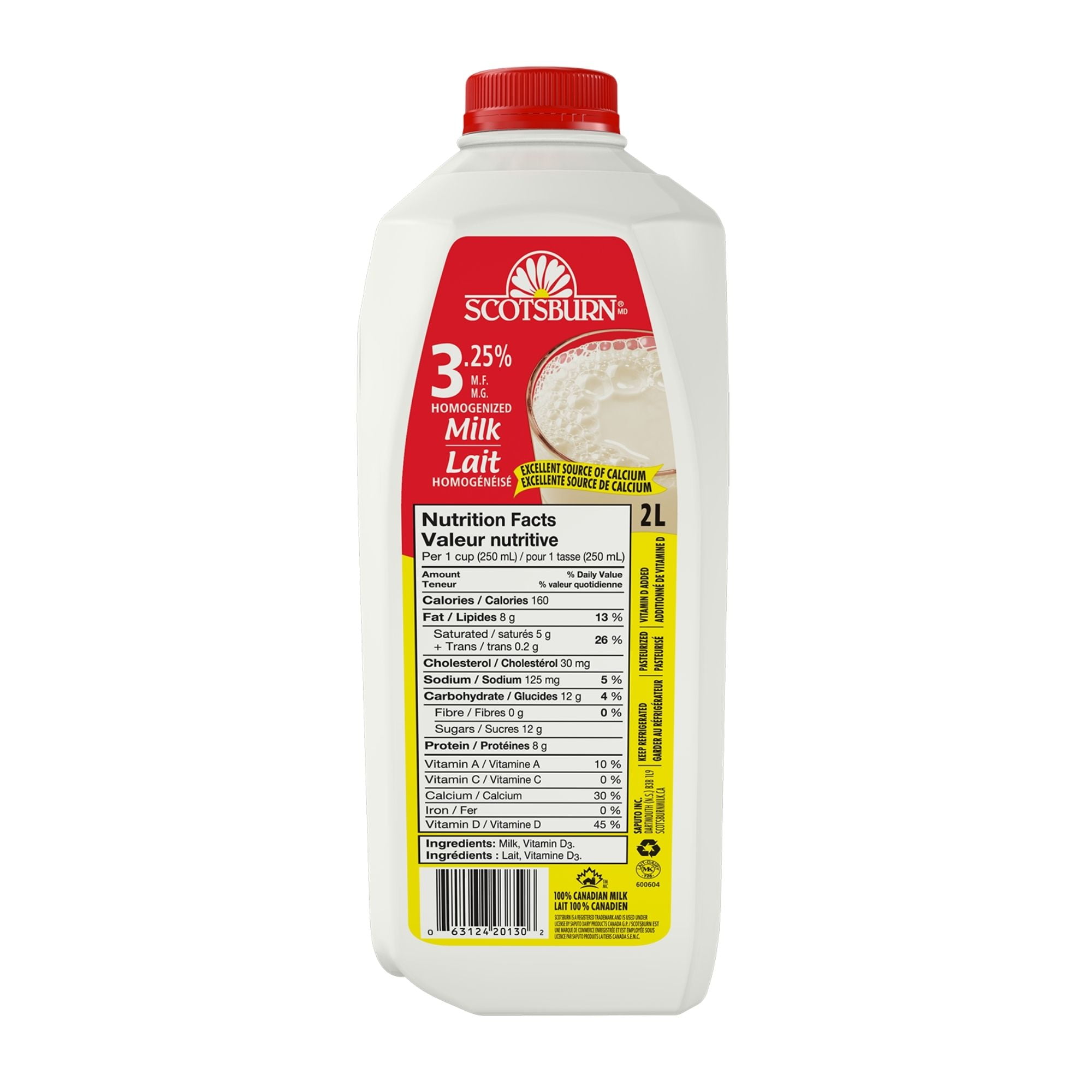 Scotsburn Lait homogénéisé 3,25 % 2L