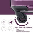 thumbnail image 5 of 3 Piece Luggage Set, Durable Lightweight Expandable Suitcase with Noise-free Spinner Wheels, TSA Lock & Side Hook, 21"/25"/29"PC Hardshell Storage Case for Travel Vacation, Dark Purple, 5 of 9