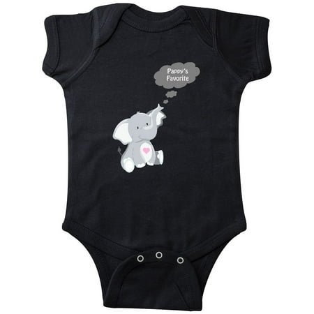

Inktastic Pappy s Favorite Elephant Gift Baby Boy or Baby Girl Bodysuit