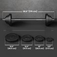 thumbnail image 3 of Soozier 154 lbs Barbell Weight Set, Adjustable Weights for Home Gym, 3 of 10