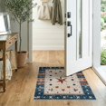 thumbnail image 2 of ODIKA 2'x3' Washable Throw Rug Door Distressed Vintage Banded Frame Lone Border Southwestern for Hallway, Study Room, Non-Slip Low Profile, Flatwoven, 2 of 7