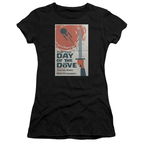 Star Trek Tos Episode 62 Junior Women's Sheer T-Shirt Black