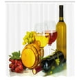 thumbnail image 3 of Ambesonne Wine Shower Curtain, Red White Wine Mini Themed, 69"Wx84"L, Red Yellow Pale Green, 3 of 3