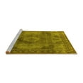 thumbnail image 2 of Ahgly Company Machine Washable Indoor Square Oriental Yellow Industrial Area Rugs, 8' Square, 2 of 4