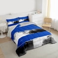 thumbnail image 3 of Manfei Teens Adults Abstract Oil Painting 3 Pieces Queen Comforter Set,Vintage Aesthetic Ultra Soft Bedding Sets,Retro Gradient Minimalist Bedding Comforter Set Breathable,Breathable Home Decor, 3 of 8