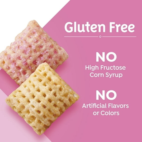 Strawberry Vanilla Chex Cereal, Gluten Free Breakfast Cereal, Family Size, 19.8 oz(pack of 4)