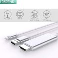 thumbnail image 2 of ZECATL Lightning to HDMI Adapter Cable, Compatible with iPhone iPad to HDMI Adapter Cable, 1080P Digital AV Adapter HDTV Cable for iPhone/iPad to TV Projector Monitor - 5.9ft, Silver, 2 of 9