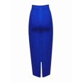 thumbnail image 5 of Silver High-Waisted Slim-Fit Mid-Length Pencil Skirt With Metallic Sheen, 5 of 8