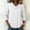 *White, variant on ClodeEU Women's Lapel Collar Linen 3/4 Sleeve Blouse, Casual Loose Fit Summer Top Black,Women's Plus L
