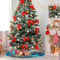 thumbnail image 4 of FMSHPON DolphinTurtle Xmas Christmas Tree Skirt Stand Mat for Holiday Party Decoration Indoor Outdoor 36 inches, 4 of 6