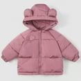 thumbnail image 2 of Otqutp 6M-5 Years Kids Winter Latest Thicken Hooded Jacket Warm Quilted Coat Casual Outdoor Cool Cute for Boys Girls Autumn Spring(Hot Pink,12-18 Months), 2 of 4