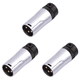 thumbnail image 1 of [GY-XLR-One male head] Carcasa metálica chapada en oro 3pin-XLR DIY XLR macho/hembra conector soldadura (cabeza macho), 1 of 7