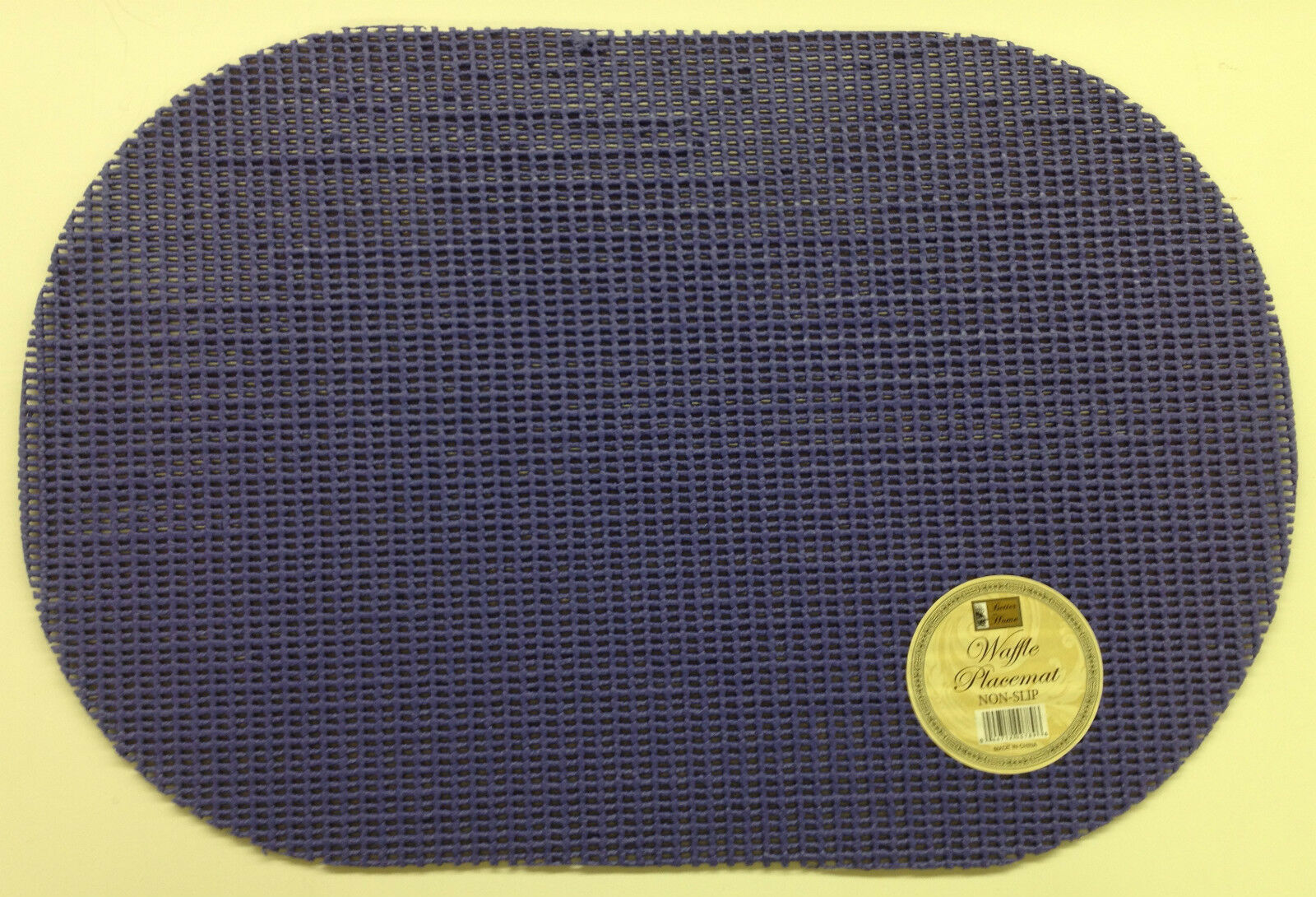 Set of 6 Waffle Weave Placemats Non Slip Oval Place Mats, Dark Blue