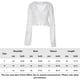thumbnail image 2 of Camisetas Sin Mangas De Malla Camiseta casual con volantes Cuello en V profundo Ropa de club de manga larga (Blanco L) Cgtredaw para Mujer Blanco T M, 2 of 7