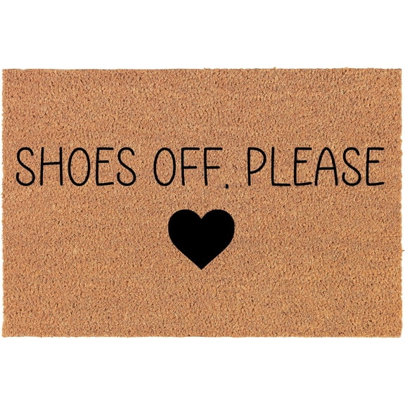 Welcome Doormat Door Mat Gift Shoes Off Please 16x24 inch