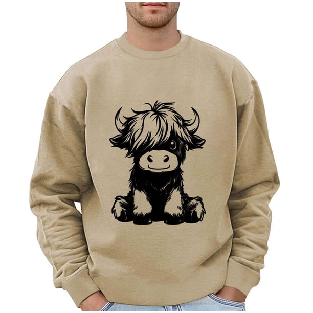 Blusas y camisas de manga larga con cuello redondo para hombre, estilo casual, con estampado de moda, de poliéster.