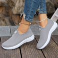 thumbnail image 6 of XIMIN Women's Slip On Low Heel Sneakers Lightweight Breathable Casual Walking Running Gym Tennis Workout Shoes Non Slip Comfortable Arch Support Daily Footwear, 6 of 8