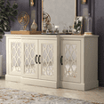 thumbnail image 2 of STYLIVIA Heron Wide Accent Sideboard, Ivory, 2 of 14
