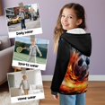thumbnail image 5 of FKELYI Zipper Front Hoodies for Boys Fire Grunge Soccer Print Long Sleeve Sweatshirt Kids Fleece Jacket with Pockets Fall Top Breathable Winter Clothes, S, 5 of 6