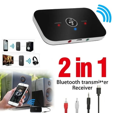 Yunnyp 2-in-1 Bluetooth Transmitter Receiver, Bluetooth 5.0 Transmitter for TV, Home TV Stereo Audio Adapter, Portable Bluetooth Audio Adapter for TV, Headphones, Speakers, Car/Home Stereo System