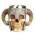 thumbnail image 1 of Stainless Steel Skull Mug Drinking Cup Resin Beer Coffee Mug Tea Cup, 1 of 5