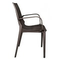 thumbnail image 4 of LeisureMod Kent Modern Outdoor Stackable Dining Armchair In Brown, 4 of 10