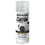 Clear, Rust-Oleum Automotive Custom Matte Lacquer Spray Paint-313075, 11 oz, 6 Pack