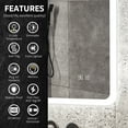 thumbnail image 6 of Wall Mounted Dimmable LED Mirror Outer Glow Anti-Fog Bathroom Vanity Mirror Illuminated Makeup Mirror,24"x32", 6 of 8
