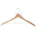 thumbnail image 2 of Bride Wedding Dress Hanger Natural Wood, Wooden and Wire Hangers for Dresses (Natural Wood Silver Wire), 2 of 2