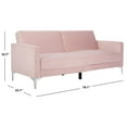 thumbnail image 4 of SAFAVIEH Chelsea Foldable Futon Bed Blush / Chrome, 4 of 7